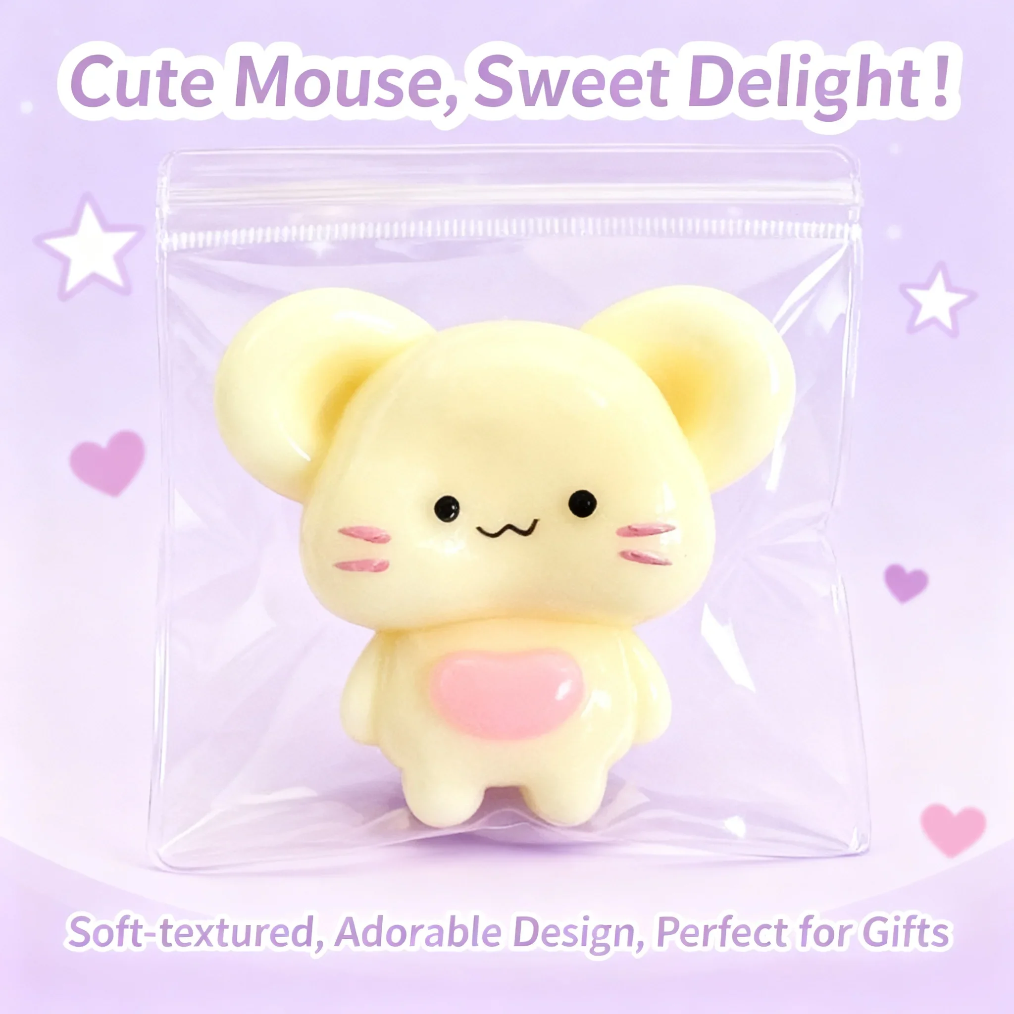 Squishy Mouse Soft Cute Fidget Toys Animals Venting Squeeze Toy Relieve Stress Anti Anxiety Toy Gift for Adults Friends