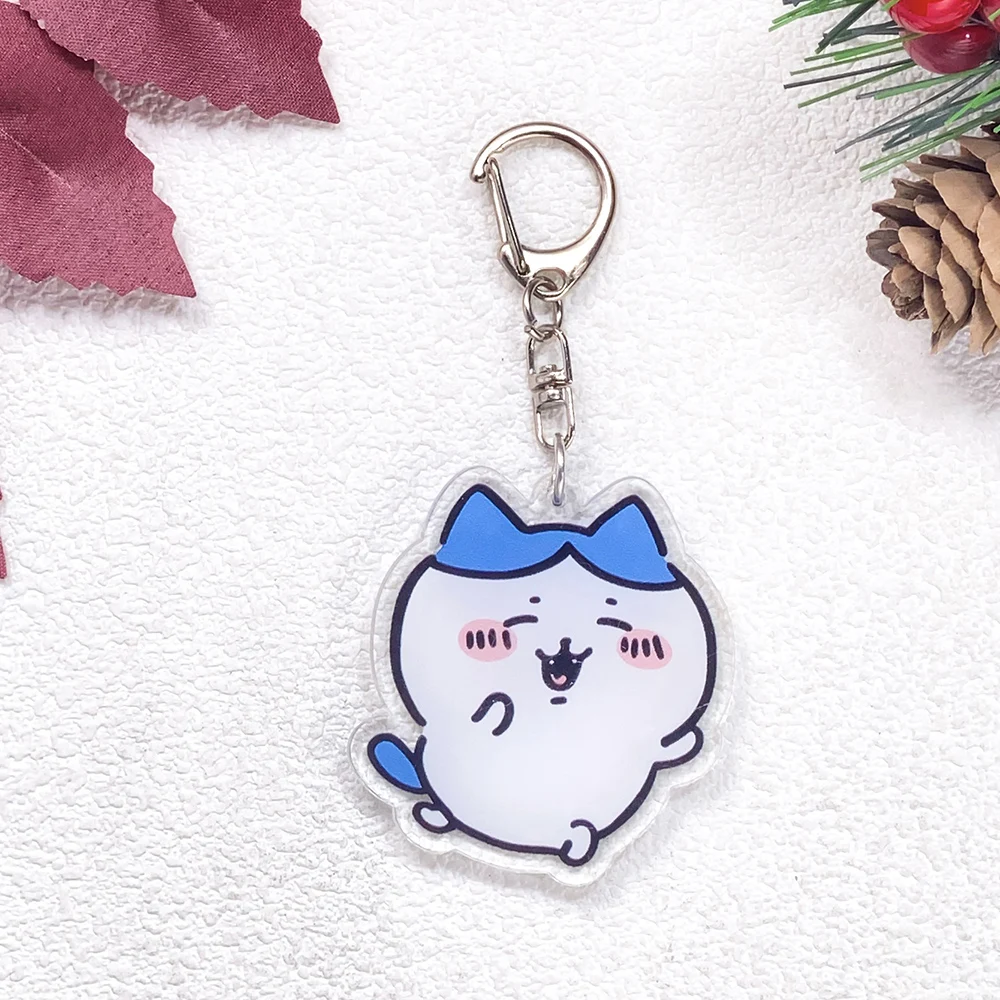 1/13 Stück Anime-Figuren Chiikawa Auto-Schlüsselanhänger Zubehör Acryl Niedliche Anhänger für Taschen Lustiger Schlüsselhalter Rucksack-Dekoration – Detail 7