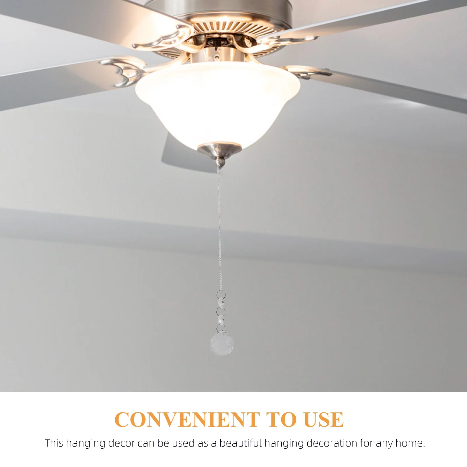 

6Pcs Crystal Pendant Hanging Lamp Decoration Ceiling Light Ornaments for Home Wedding Party Festival Hanging Bead Rings