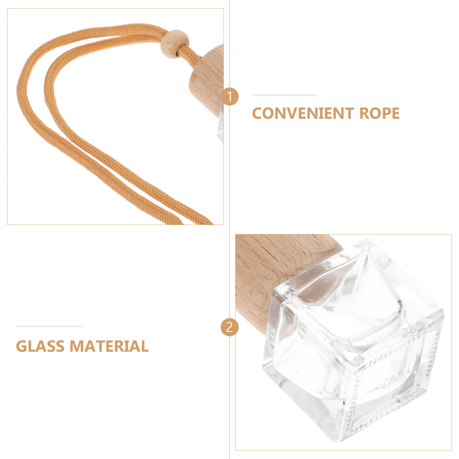 

10pcs Perfume Bottle Pendants Car Air Freshener Diffuser Hanging Glass Bottles Refillable Essential Oil Car Diffuser Aroma