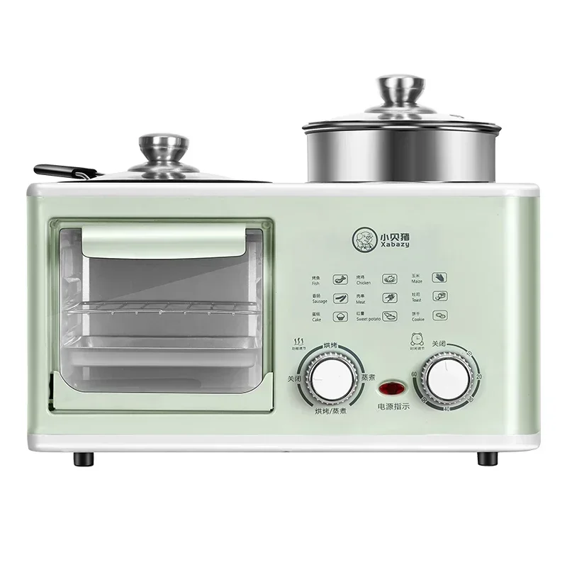 Household small Breakfast machine Multifunctional electric oven lazy light food machine Fried cooking pot Baked four-in-one