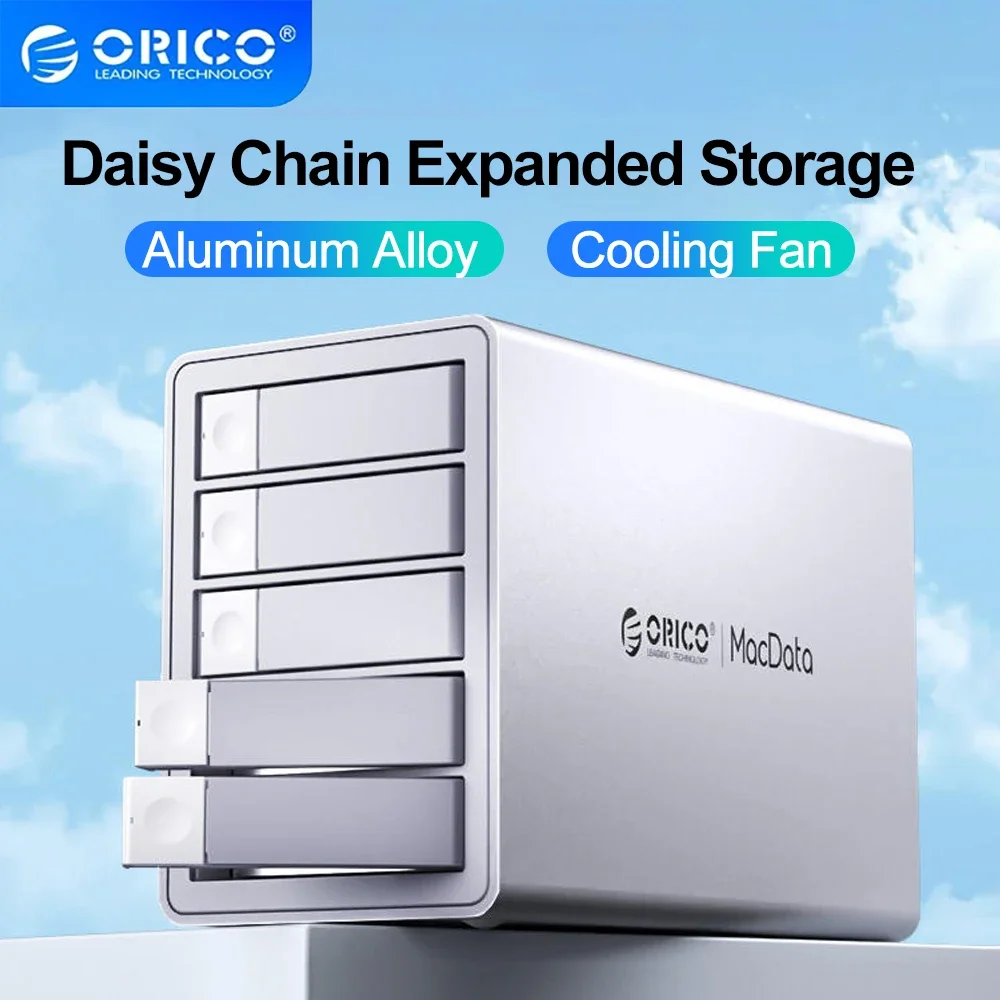 ORICO 2.5/3.5 Inch Daisy Chain Type-C 10Gbps HDD Docking Station USB3.0 To SATA External Hd Case for Pc Cabinet with Cooling Fan