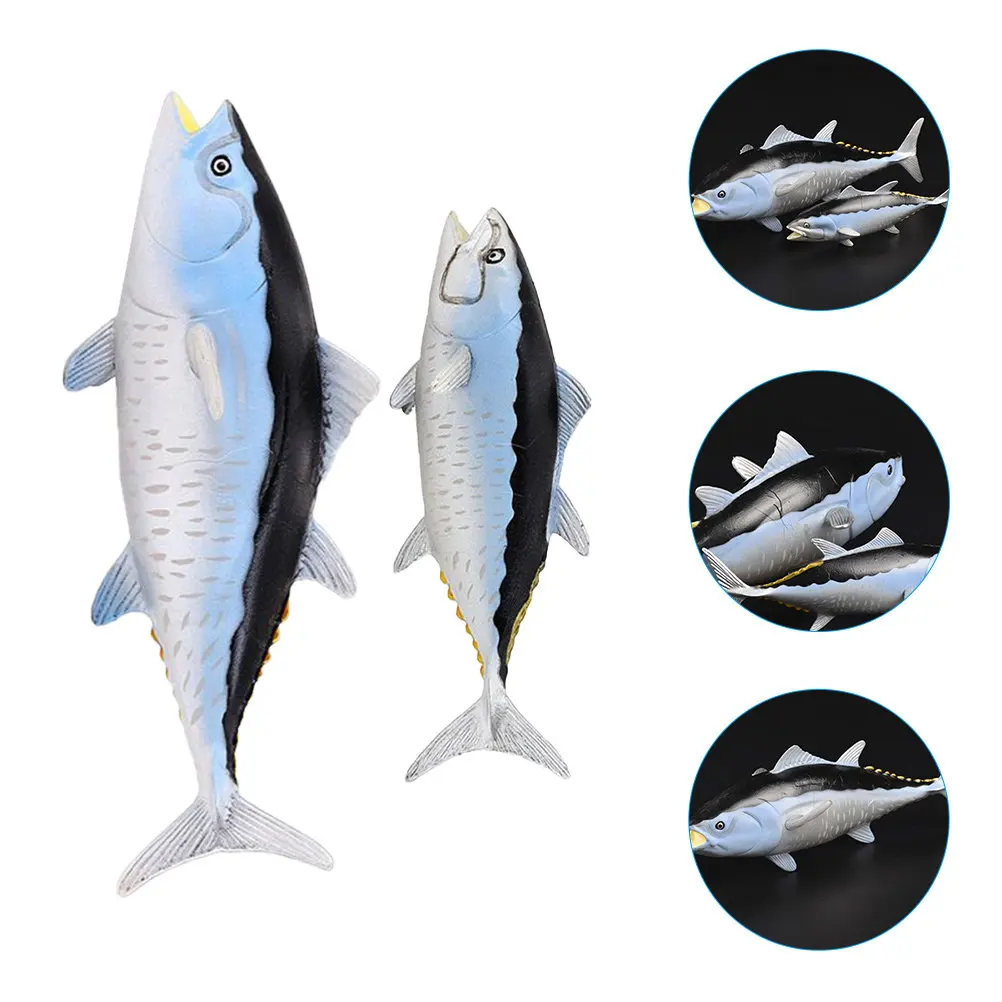 

2Pcs Sea Fish Sculpture Simulation Realistic Fish Decoration Lifelike Artificial Ornament Desktop Craft Kids Educational