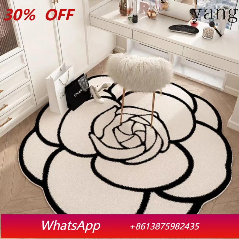 

LTT light luxury irregular round living room carpet bedroom bedside blanket cloakroom floor mat