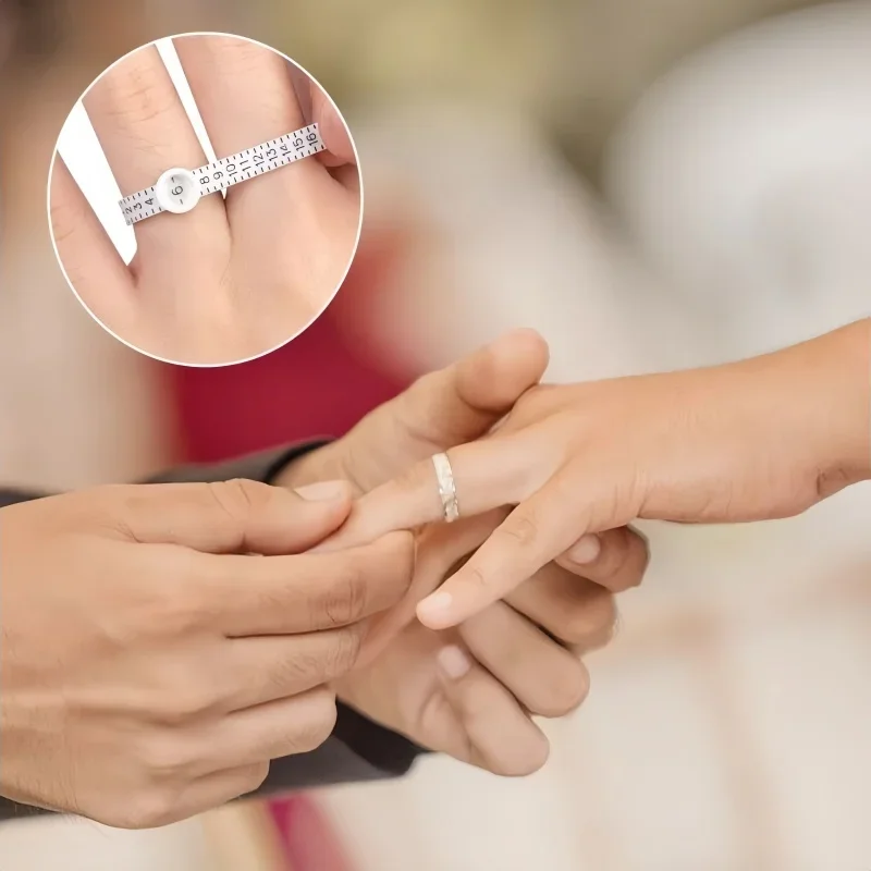 Ring with magnifying glass Measurement Ring with ring Flexible ruler Plastic size ring Size Filter Ring ruler image 3