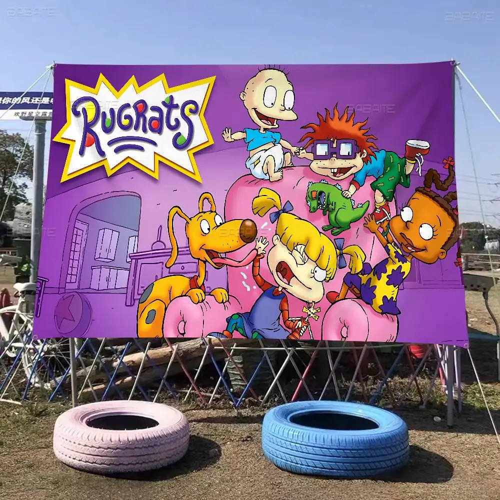 Cartoon R-Rugrats Banner INS Style Outdoor Party Decoration Atmosphere Flag