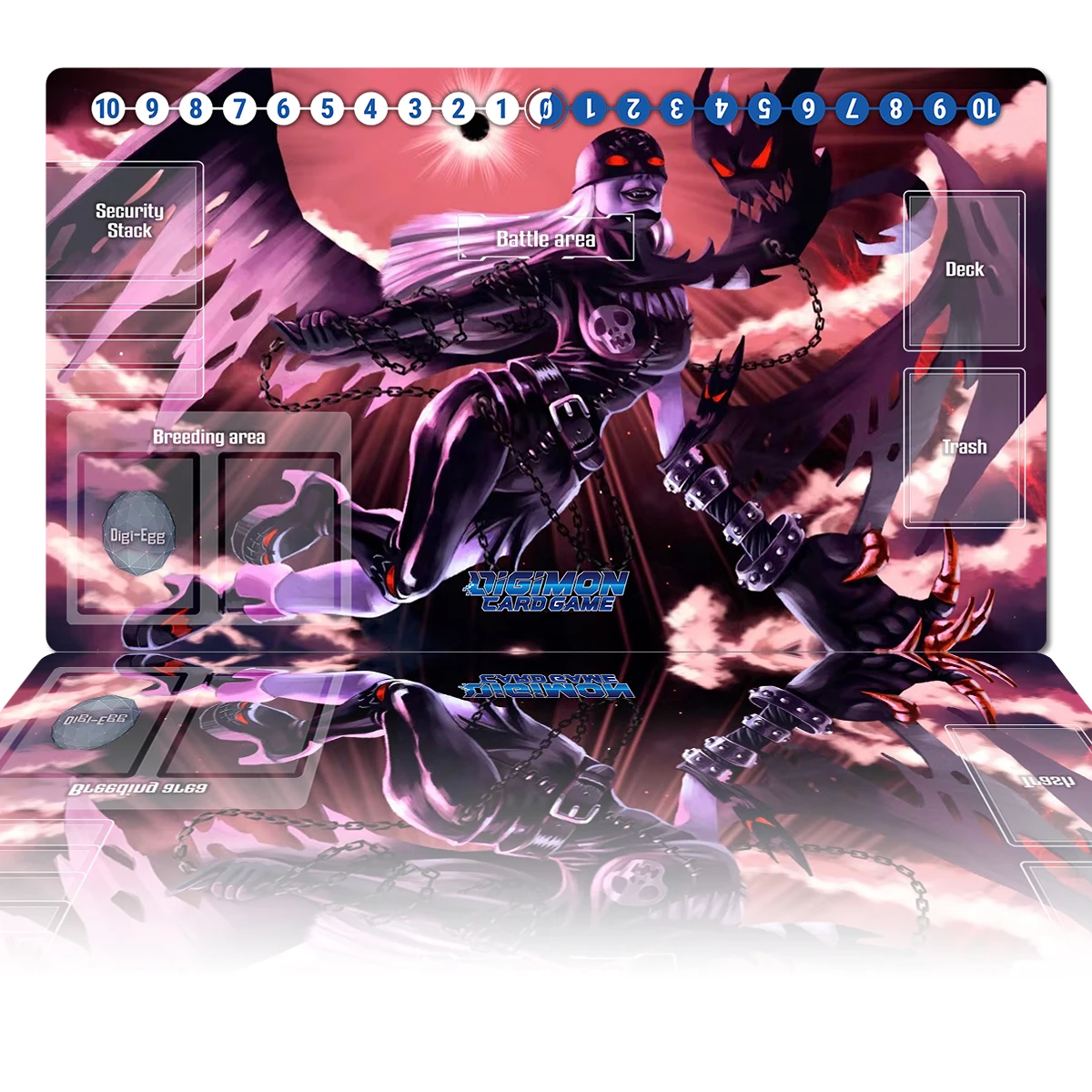 Digimon Playmat Ladydevimon DTCG TCG CCG Board Game Trading Card Game Mat Anime Mouse Pad Desk Mat Gaming Accessories Zone & Bag