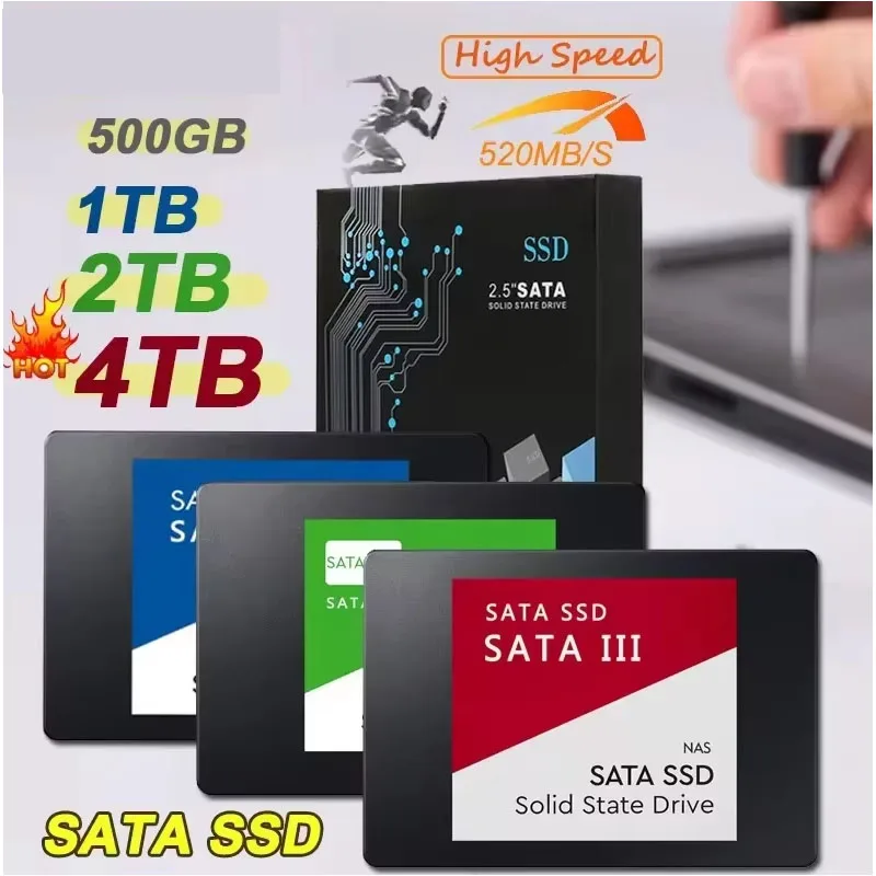 4TB Solid State Disk SSD High Speed 500G 1TB 2TB Internal HDD Hard Drive Sata3 2.5 Inch For Laptop Microcomputer Desktop