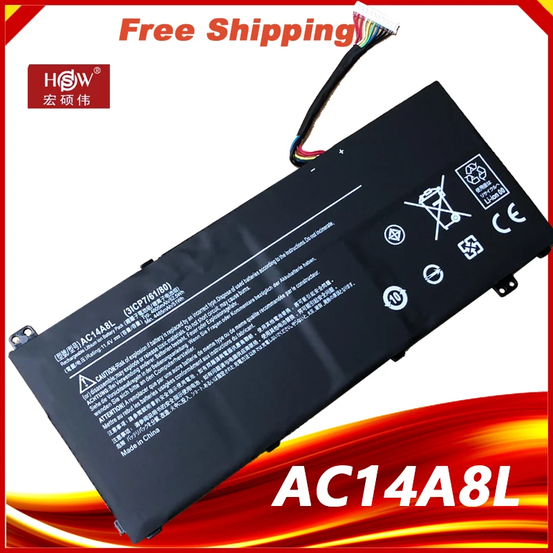 

AC14A8L Laptop Battery For Acer Aspire VN7-571 VN7-571G VN7-591 VN7-591G VN7-791G MS2391 KT.0030G.001 11.4V 4605mAh