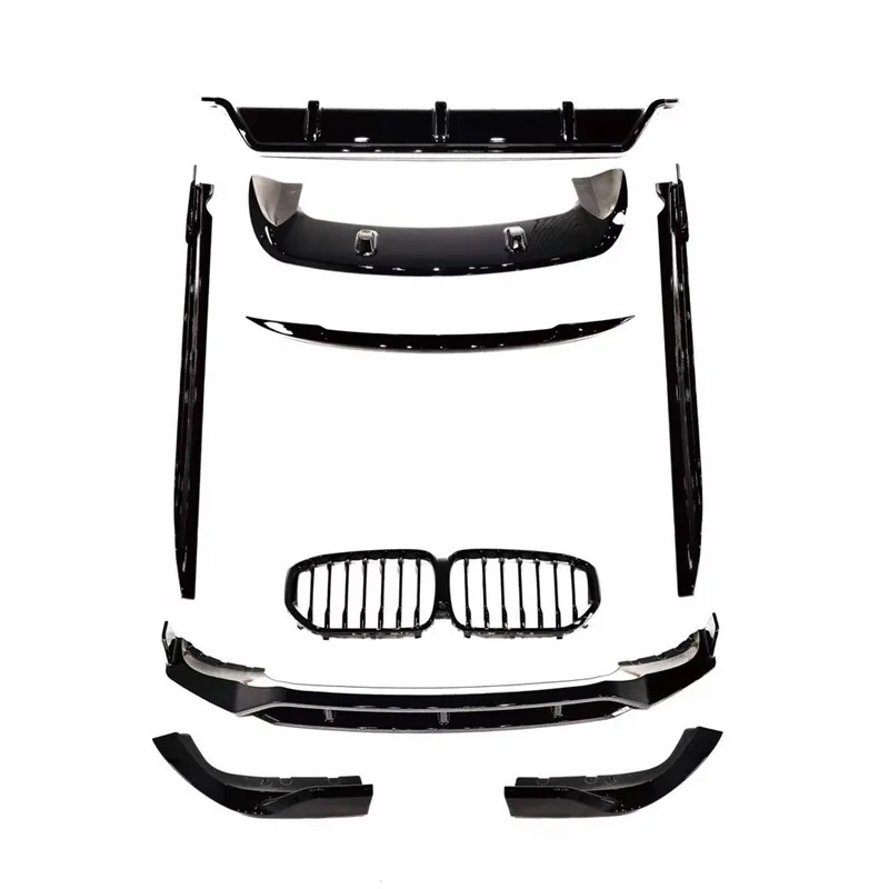 Body Kit FOR BMW X5 G05, Black Warrior Style, Rear Spoiler, Grille, Side Skirts, Car Styling, 4PCS Set, Fit for New Model