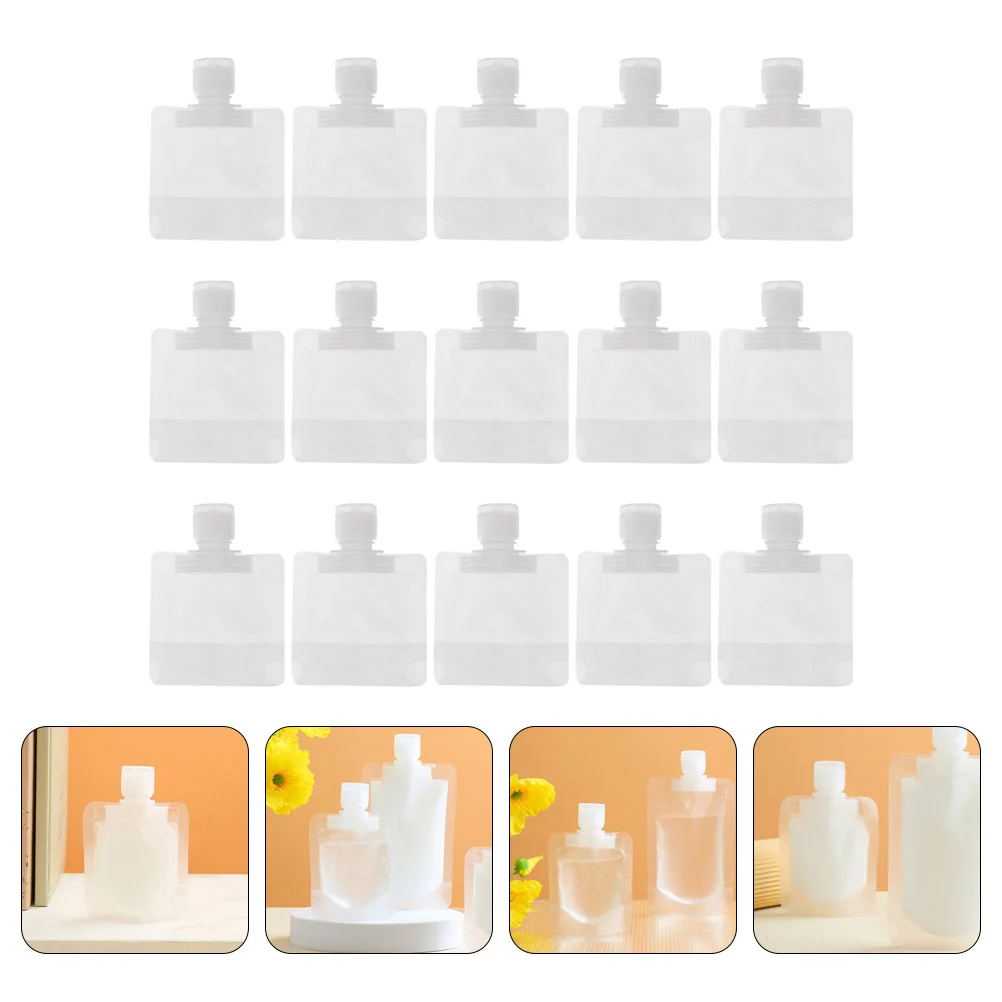 

15 Pcs Lotion Bag Squeeze Pouches Travel Accessories Filling Reusable Bags Refillable Compact