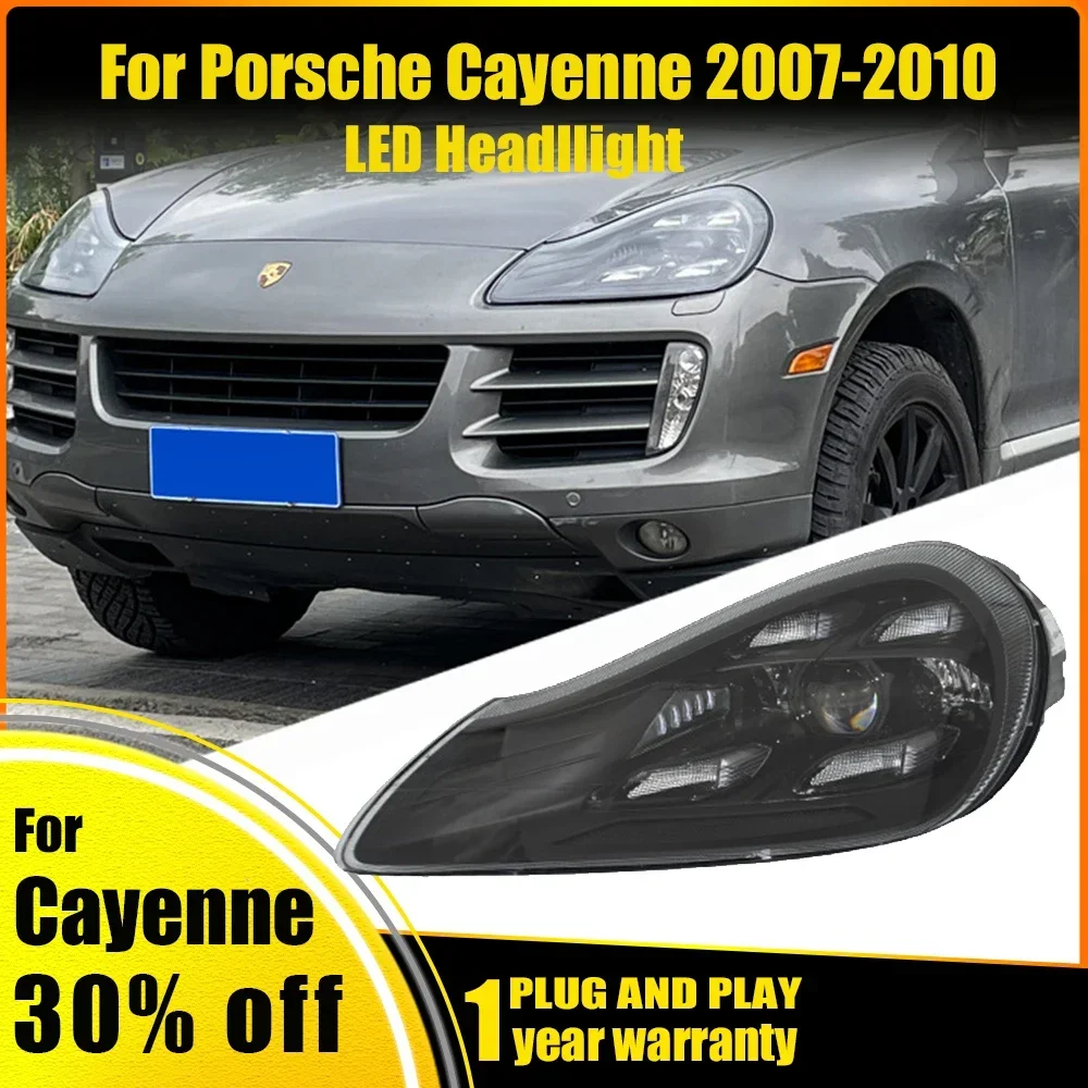 Car Lights for Porsche Cayenne LED Headlight Projector Lens 2007 2008-2010 Front DRL Matrix LED Head Lamp Automotive Accessories
