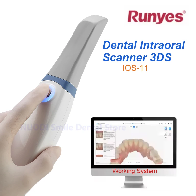 Runyes Dental Intraoral Scanner 3.0 Pro Cyfrowy skaner jamy ustnej 3D z oprogramowaniem Funkcja skanowania AI w prawdziwym kolorze Urządzenie stomatologiczne