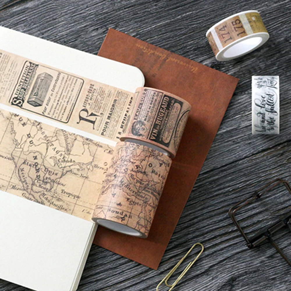 комплект резиновой ленты Washi многослойный декоративный подарок антикварный афиша письмо декоративная лента дий альбом наклейка этикетка клейкая лента