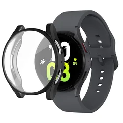 Tempered Glass+ PC Cover for Samsung Galaxy Watch 7 4 5 6 44mm 40mm All Coverage Protective Bumper Case Galaxy Watch Accessories