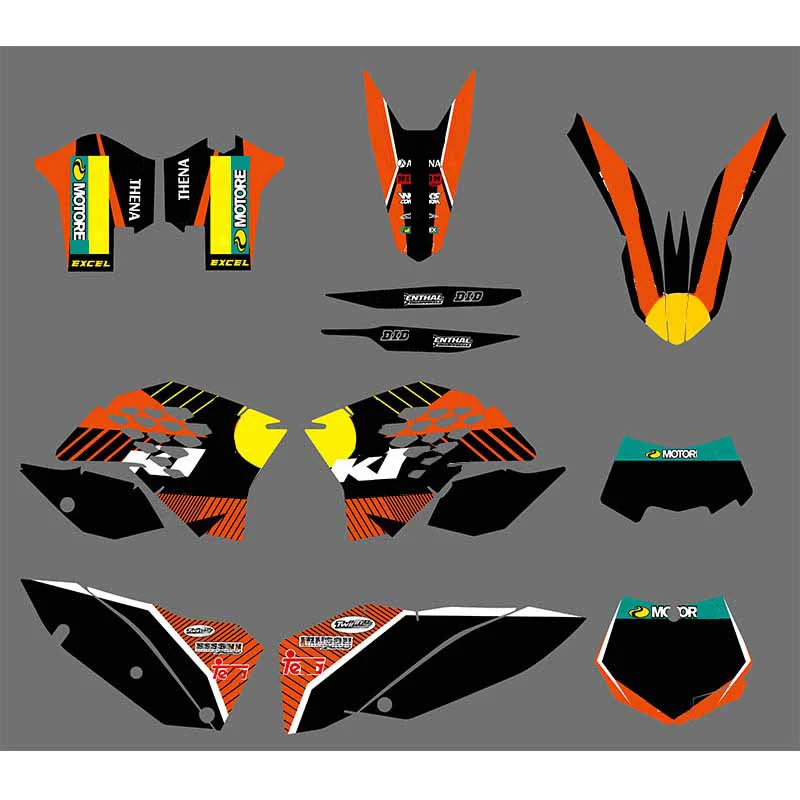 

Motorcycle Decal Stickers kit for KTM Motorcycle Motor Bike EXC 2008 2009 2010 2011 Graphics