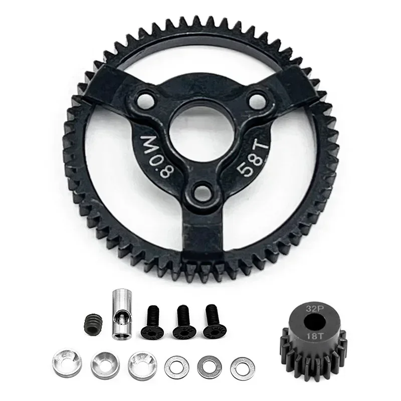 Harden Steel Spur Main Gear 50T 52T 53T 54T 58T 60T 32Pitch 0.8M 6842 6843 3956 for RC Car 1/10 TRX Slash Stampede Rustler 4x4 V