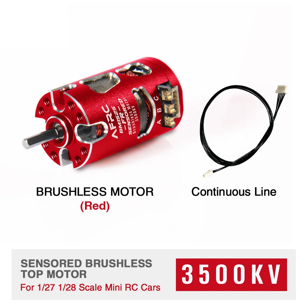 Mini-Rennmotor mit Sensor, bürstenloser AFRC BM1525 für 1/24 1/28 Maßstab, Optionen 2500KV 3500KV 4500KV 5500KV - Schwarz Rot Lila Upgrade – Detail 5