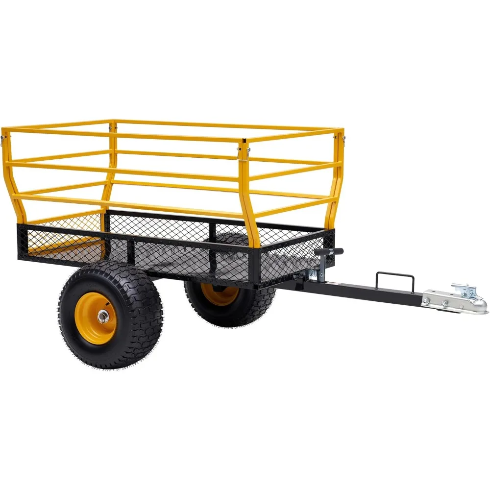 

Многофункциональный садовый прицеп для тяжелых условий эксплуатации, самосвал с крюковыми сцеплениями и стальным грузовым отсеком Т-образной формы