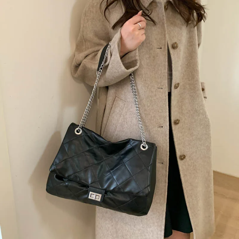 Grote draagtas voor dames met schoudertas met kettingriem, elegant ontwerp, multifunctionele portemonnee voor winkelkantoor