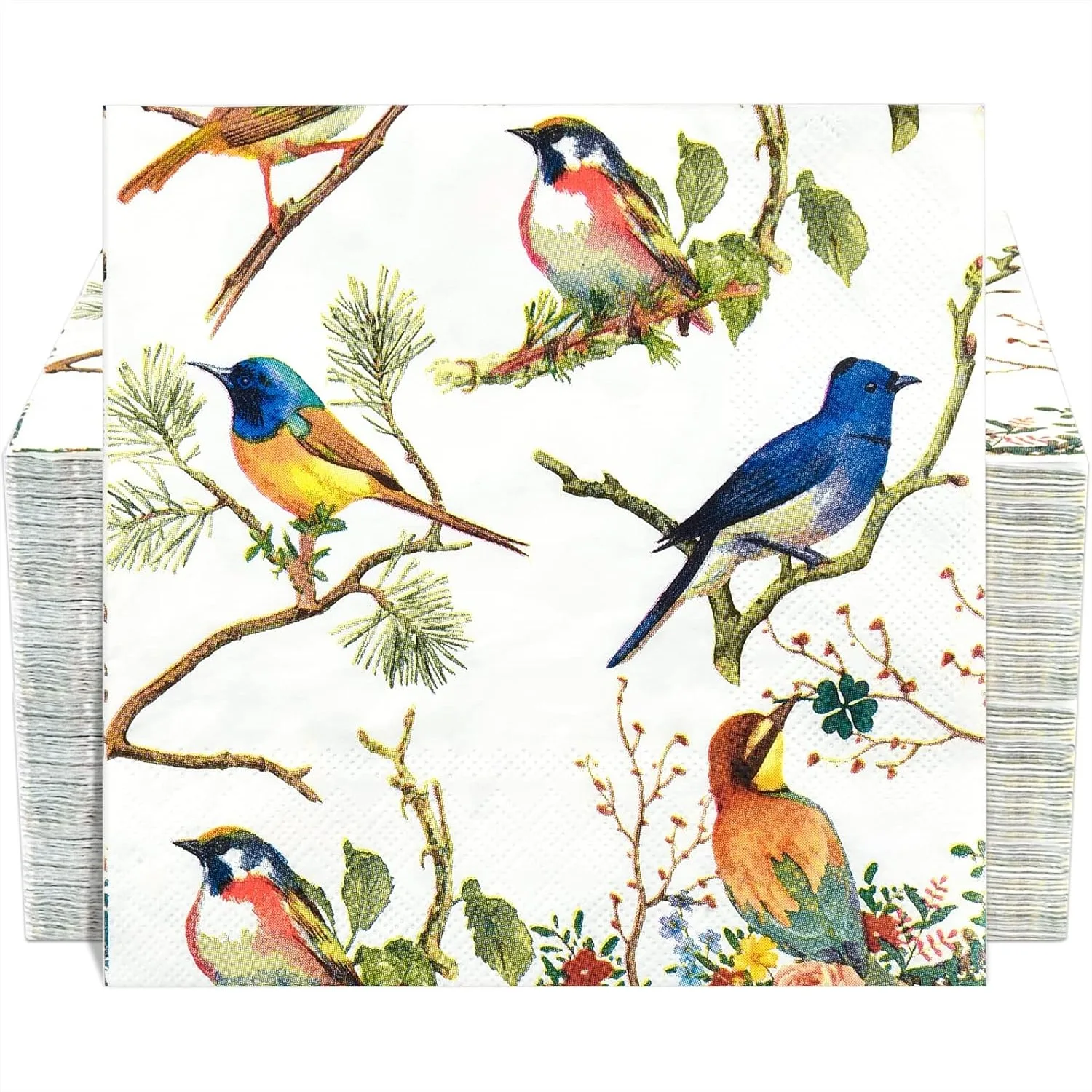 

150 Bird Cocktail Beverage Napkins 3 Ply Disposable Party Napkins for Wedding Tea Party Table Decoration