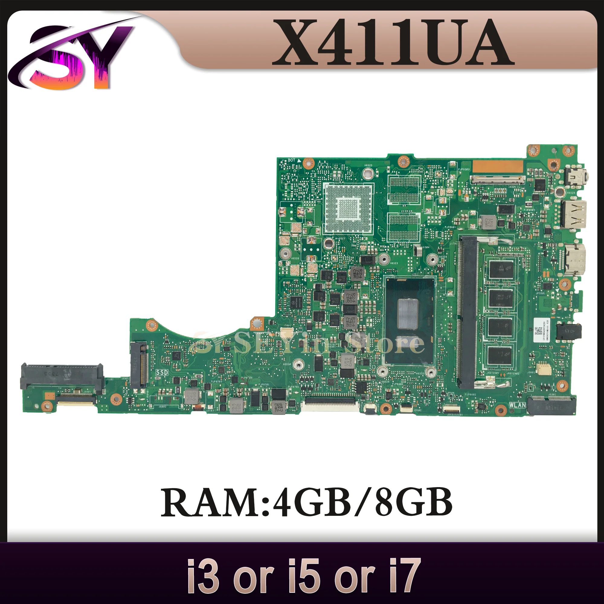 

X411UA Mainboard For ASUS Vivobook 14 X411U K411UA Laptop Motherboard I3 I5 I7 7th/8rh 4GB/8GB-RAM UMA MAIN BOARD