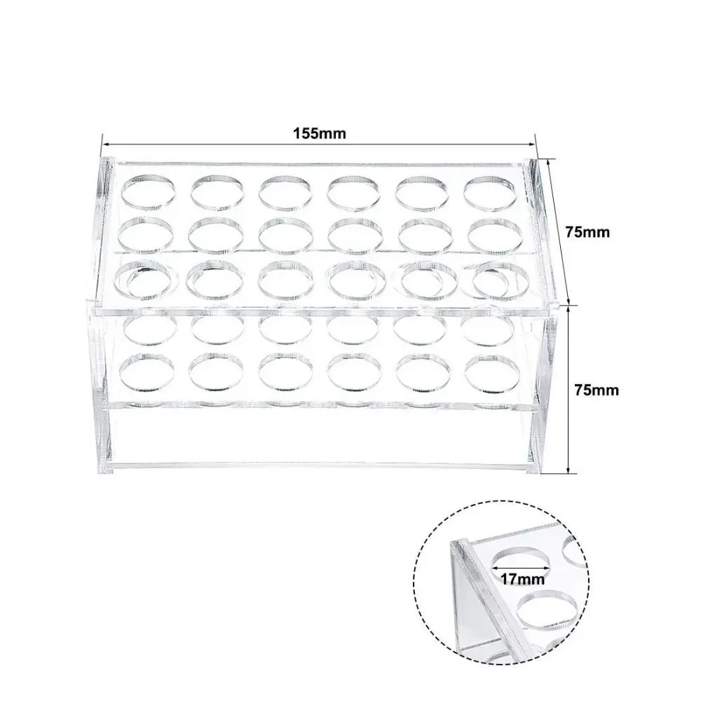 Acrylic Test Tube Rack Holder Transparent 24Holes 40Holes Composite Applicator Dispenser Organizer Holder for Syringes Lab Stand