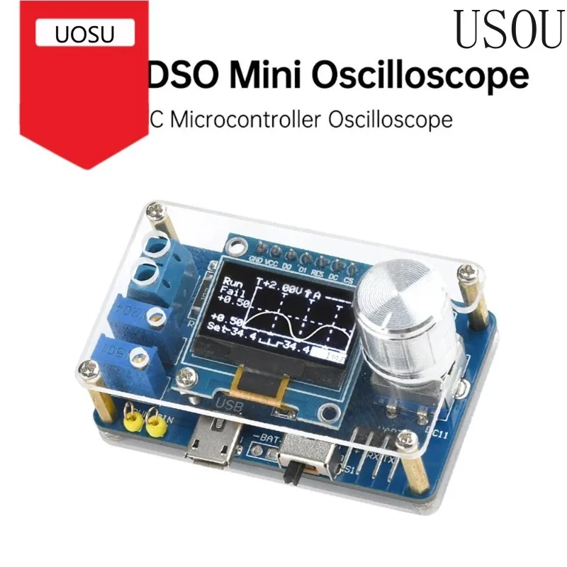 DIY Mini Digital Oscilloscope Kit STC8K8A Microcontroller Soldering Practice Electronic Learning Kit