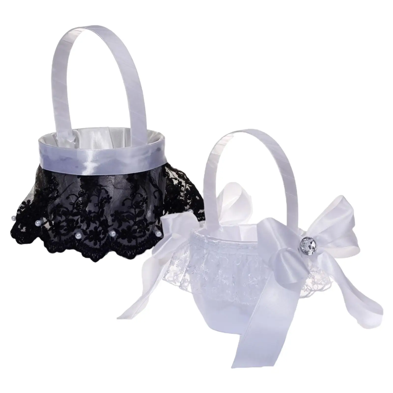 Romantic Wedding Lace Flower Basket Lace Ribbon for Wedding Decoration
