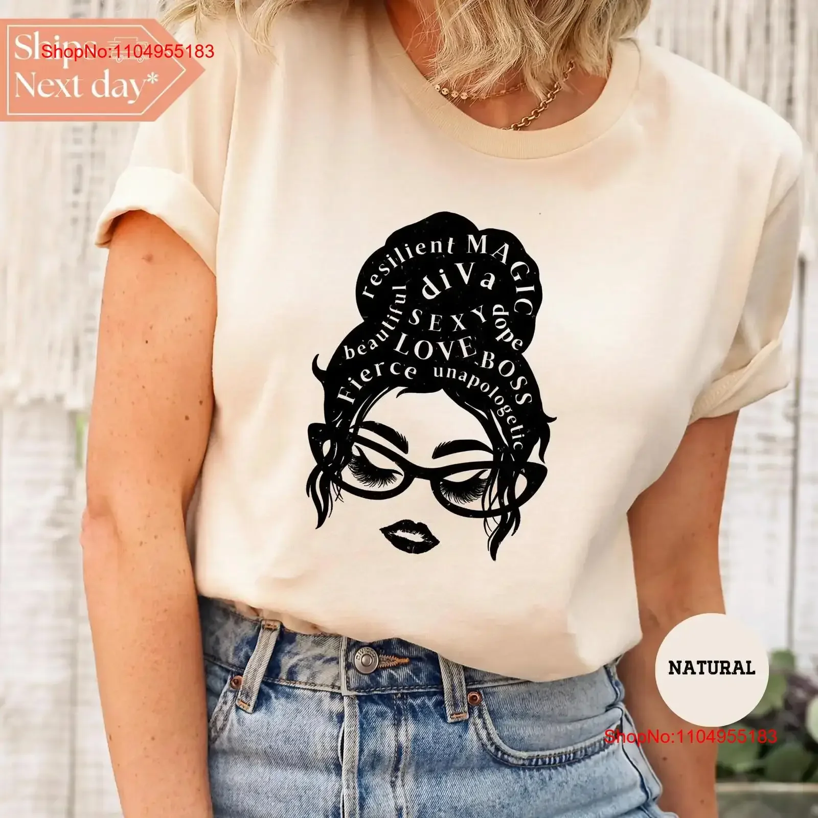 

Black Queen T Shirt Women EmpowermenT Girl Magic Strong Woman vintage Washed graphic Soft Versatile designer clothes streetwear
