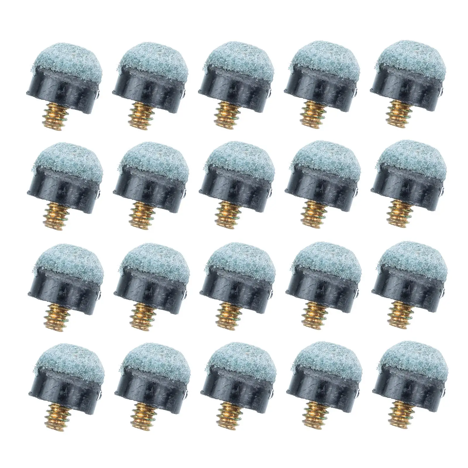 

20pcs Pool Cue Accessories 12mm Screw on Tips for Billiard Cues Blue Gray Color Lightweight Portable Table Accessory
