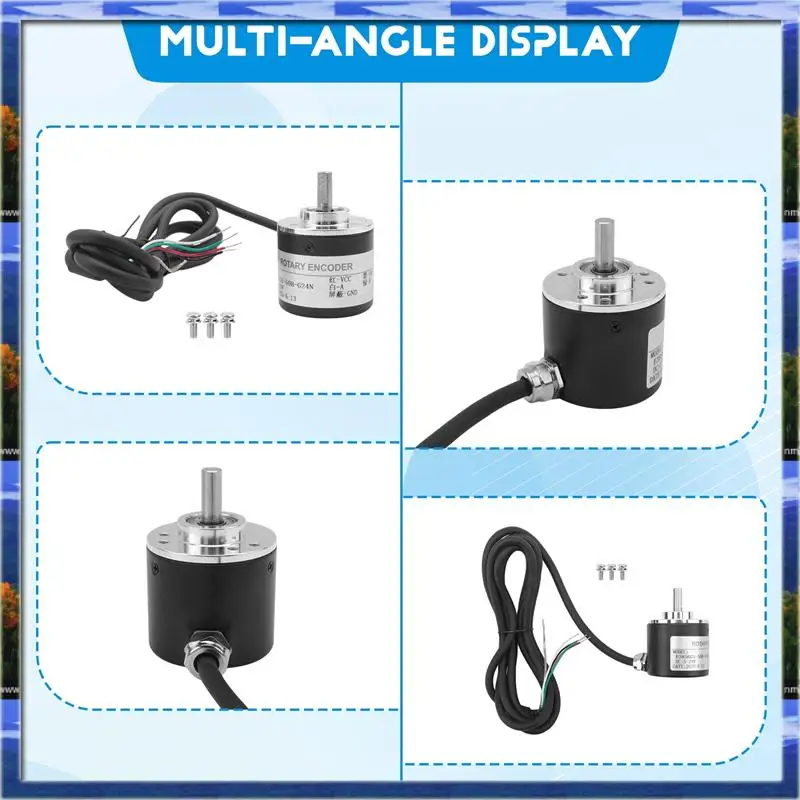 RABIT AS59~ Rotary Incremental Encoder 38S6G5-B-G24N AB 2-Phase Connection 50P/R 5-24V Solid Shaft DC Open Collector NPN Output