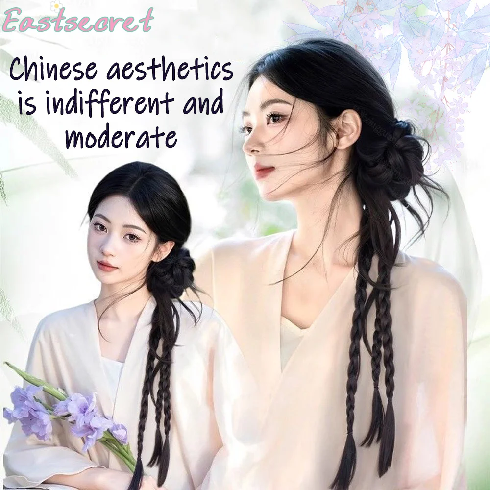EAST Synthetische Perücke Zopf weibliche Halteklammer Fried Dough Twists Zopf Huhn Haar Drache Whisker Knospe Kopf Perücke Pferdeschwanz