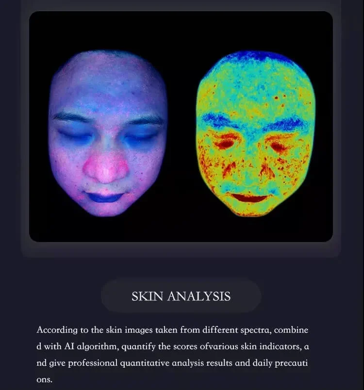 Upgrade Magic Mirror 3D Digital Facial Analysis Machine Product Desc Skin Analyzer AI Intelligent Image Instrument Detector