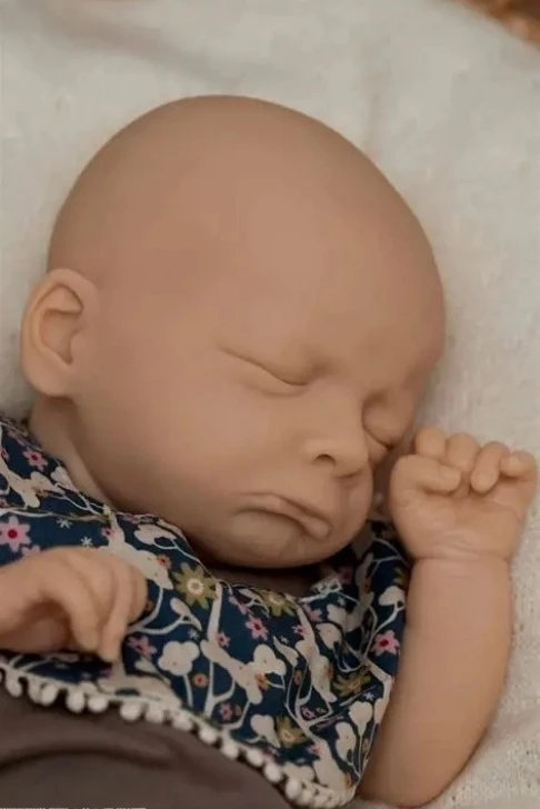 Npk 19''feito à mão de alta qualidade cor fresca inacabada peças diy bebe reborn milão com corpo de pano kit de boneca de toque macio