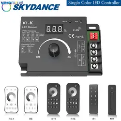 Skydance V1-K DC 12-48V 20A PWM Wireless LED Dimmer Controller Switch 2.4G RF Touch Remote for Single Color LED Strip Light