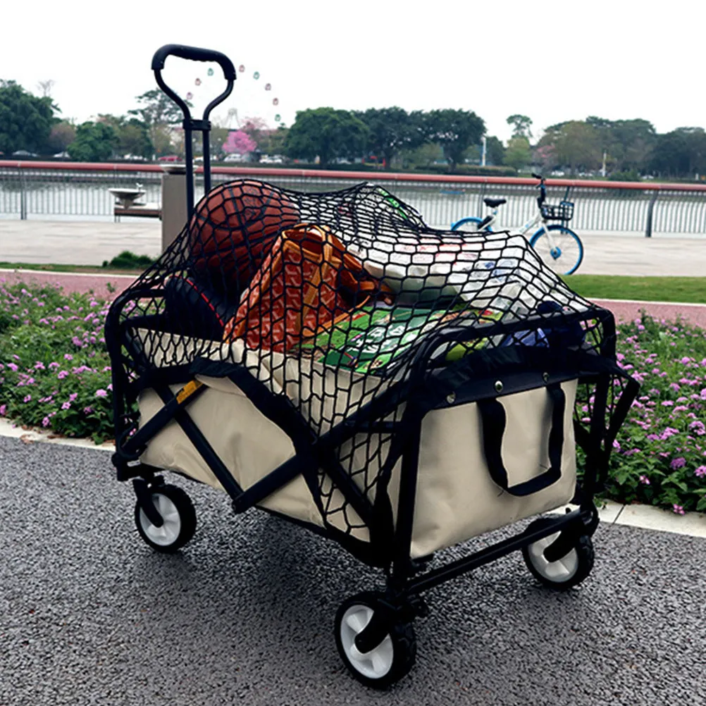 

Эластичная регулируемая сетка для багажа на тележку, сверхпрочная, для садовых и туристических тележек, аксессуар для кемпинга на открытом воздухе