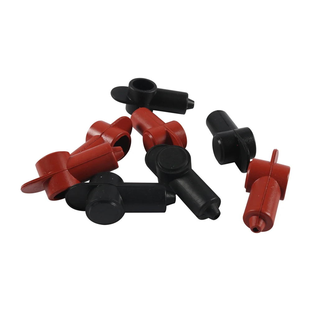 10 pezzi 5 coperture terminali in silicone rosso e 5 nero per perno batteria alternatore e blocchi di giunzione di alimentazione, adatto per cavi 10-2AWG