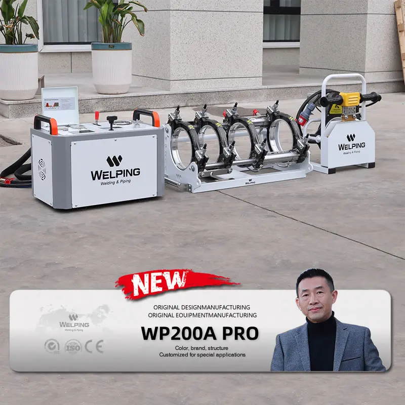 

WP200A Pro Economical Hot Melt Pe fusion Machine Hdpe pp Ppr Butt fusion Welding Machine up to WELPING Supporting OEM/ODM