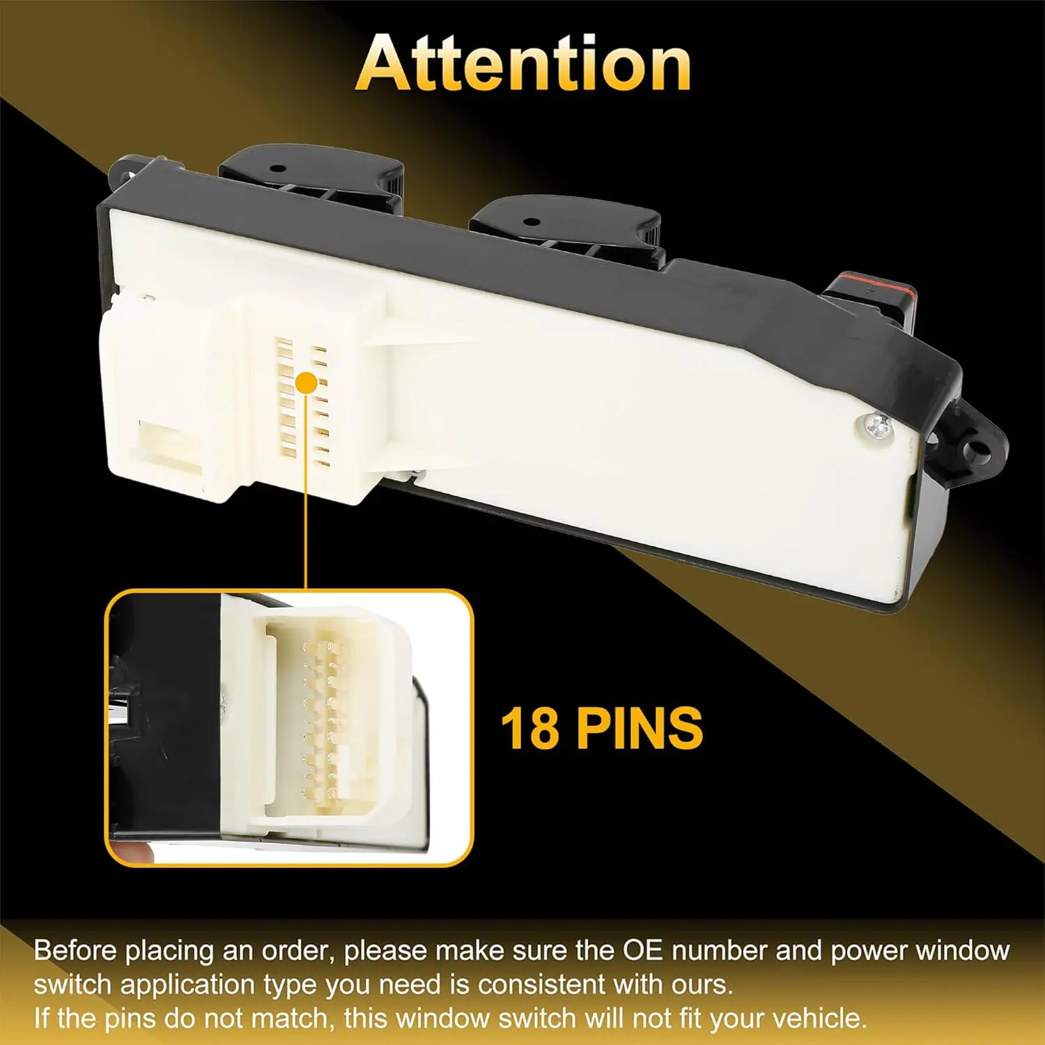 Car Master Power Window Switch Lift for Toyota Corolla EX 04-15 Camry 2002-2007 Sienna Window Switch Lifte 84820-12480 18 Pins - view 4