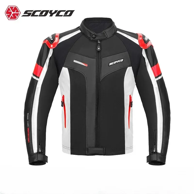 ScoycoJK152 Motorcycle Jacket for Men and Women Summer Breathable Anti-fall Wear Motorcycle Clothing with Ce Protective Gear