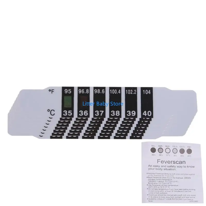 N80C Forehead Thermometer Strips Kid Fever Stickers Safety Fever Strips