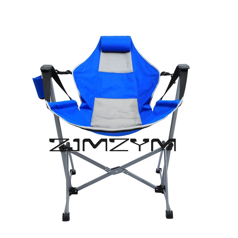 Outdoor Folding Rocking Chair Relax Recliner Portable Camping Chair Fishing Beach Armchair Garden Deckchairs