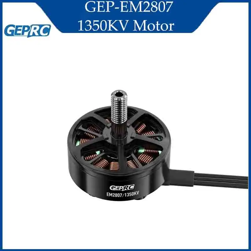 

GEPRC EM2807 1350KV Бесщеточный двигатель черный для 6/7/8 дюймов RC FPV Фристайл Дрон дальнего действия Мультикоптер RC аксессуары
