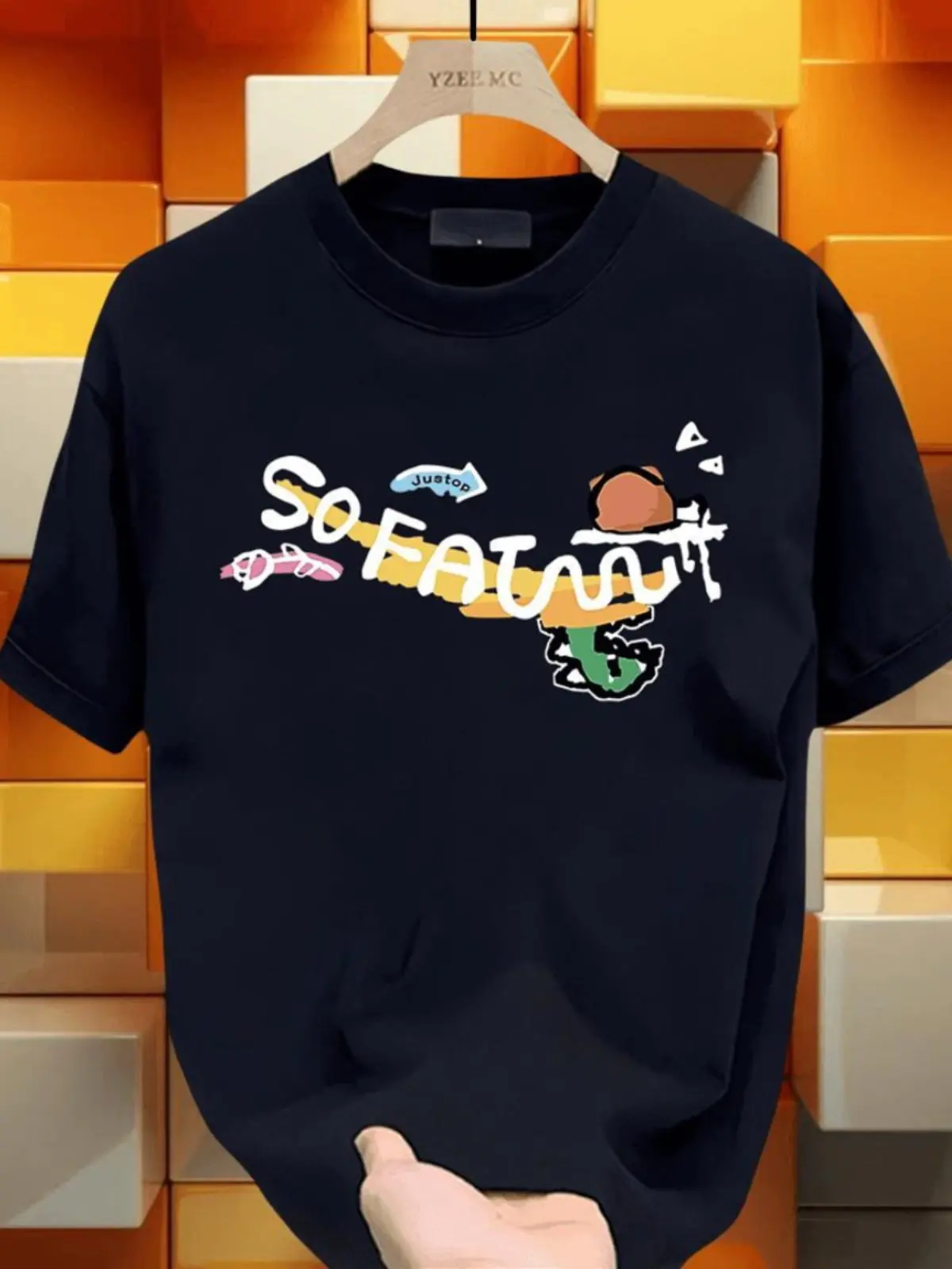 

Летняя футболка с короткими рукавами из плотного чистого хлопка с американским принтом, цельнохлопковый женский уличный повседневный топ