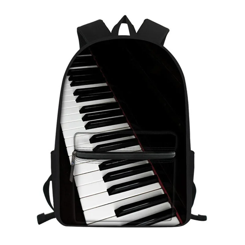 Large School Bags for Girls Cute Music Note Piano Keyboard 3D Print Kids Backpacks Children Book Bag Student Bagpack Rucksack