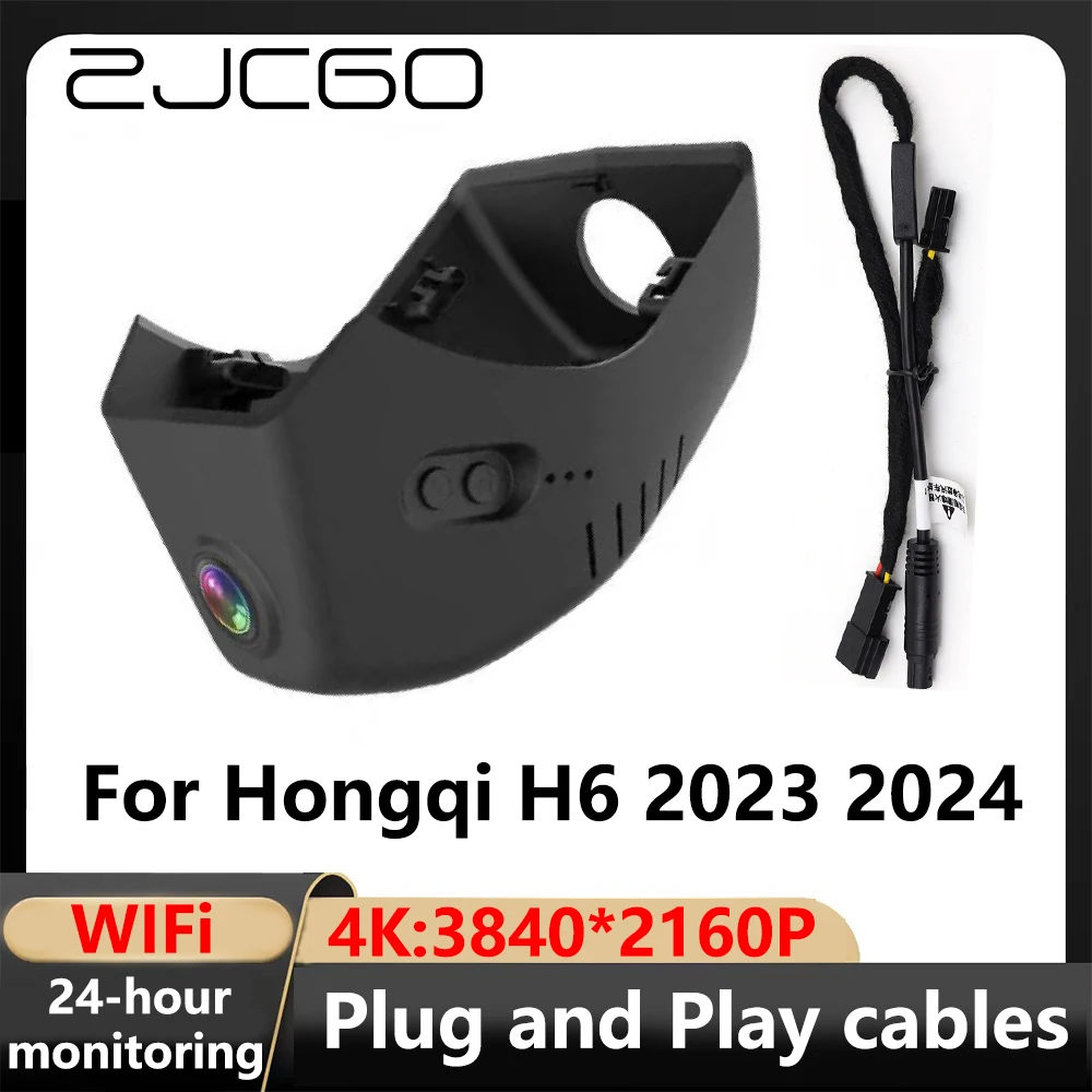 

ZJCGO 4K Wi-Fi 3840*2160 Автомобильный видеорегистратор Видеорегистратор для Hongqi H6 2023 2024