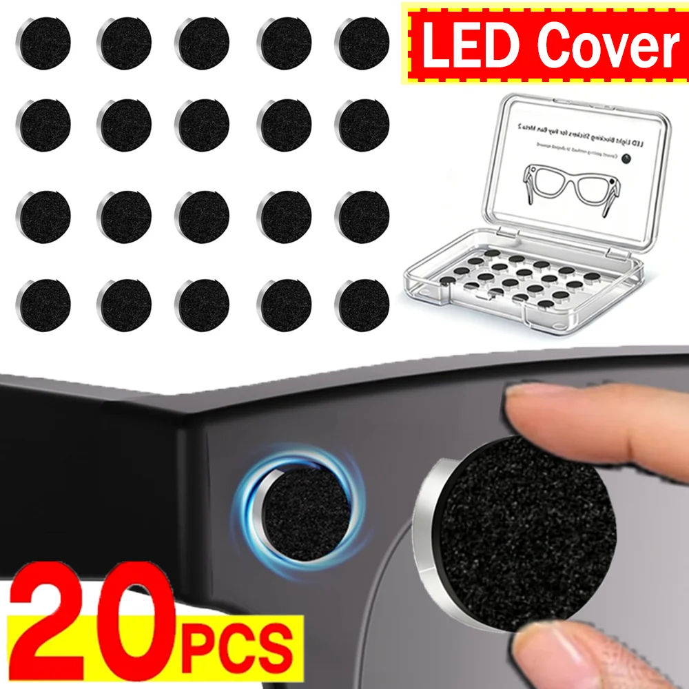 LED Light Shading Cover Patch Shading Stickers for Ray-Ban Meta Wayfarer/Skyler/Headliner Gen1&2/Oakley Meta HSTN Smart Glasses