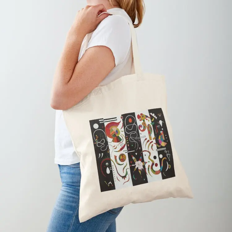 

Wassily kandinsky Whimsical Painting - Striped - Raye Tote Bag Shopper handbag tote bag men's bag for beach