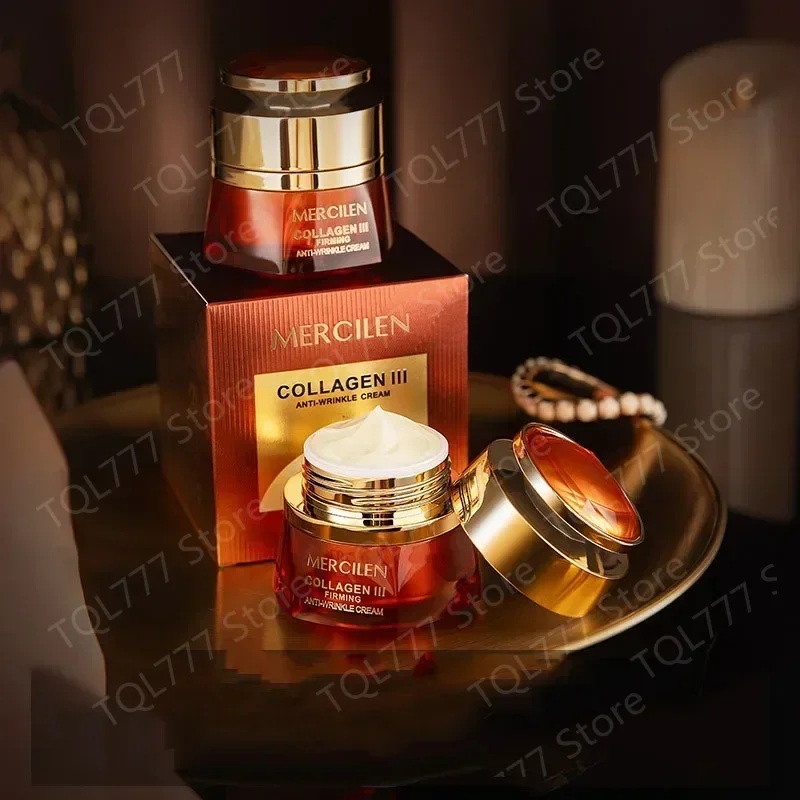 

50ML Golden Collagen Face Moisturizer Cream Type III Collagen Formula Plump Skin,Deep Hydration Visible Fine Line Smoothing